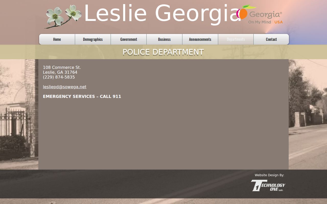 Sumter County bench warrant contact for Leslie Police